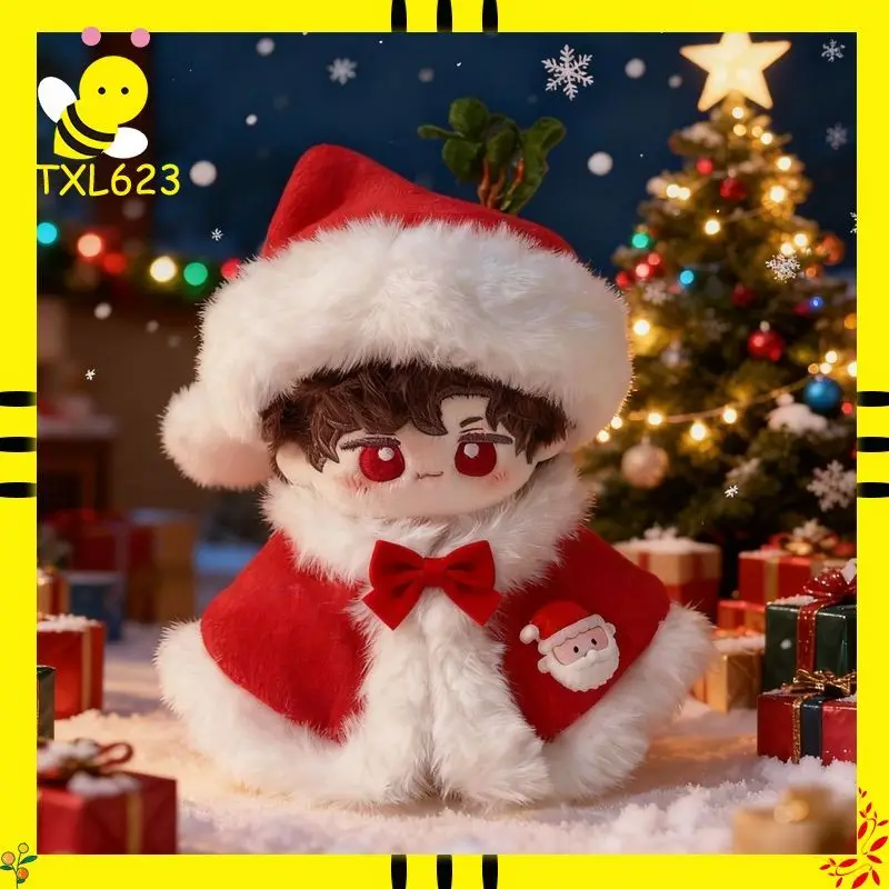 

10 см хлопковая кукла, рождественский костюм, шали, накидки с капюшоном, кукла-идол, праздничная одежда, аксессуары для наряда, игрушка «сделай сам», подарок ﻿