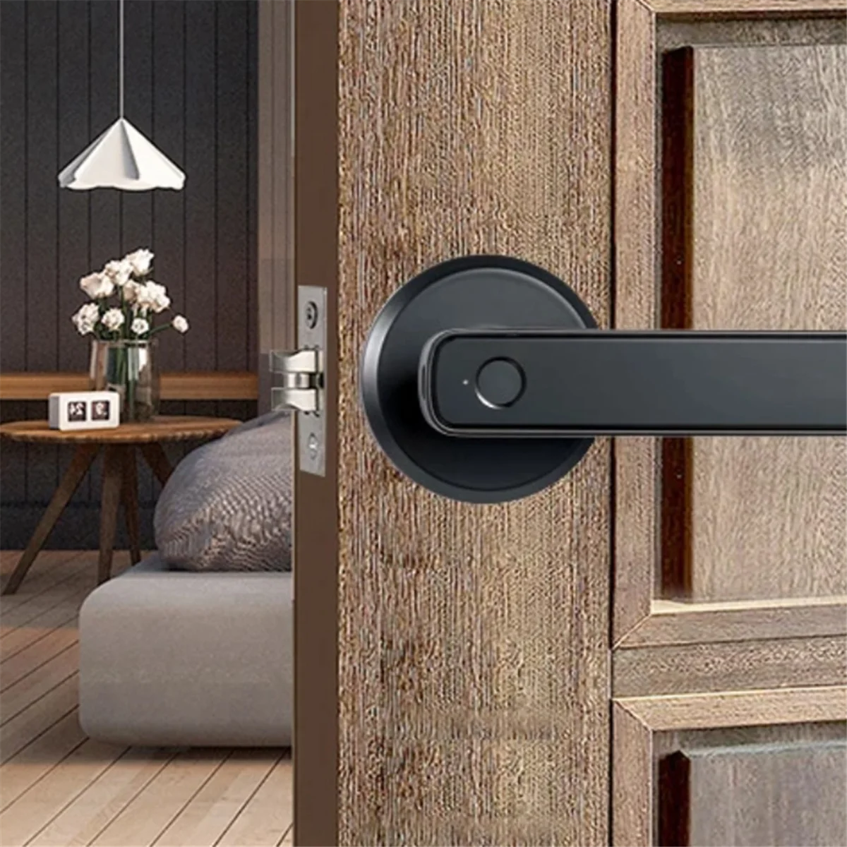 Serrure de porte à empreintes digitales intelligente, mot de passe électronique, déverrouiller les boutons d'entrée, serrure pour chambre à coucher, maison, hôtel, appartement