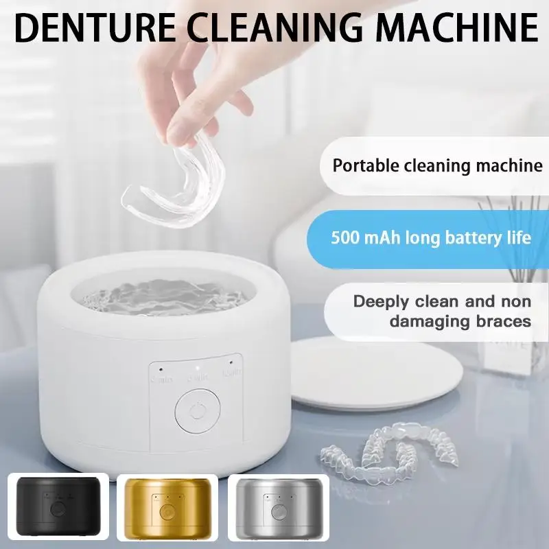 Machine de nettoyage ultrasonique 50 kHz pour appareils dentaires, rechargeable par USB, multifonction, pour gouttières invisibles, prothèses dentaires et bijoux, haute fréquence