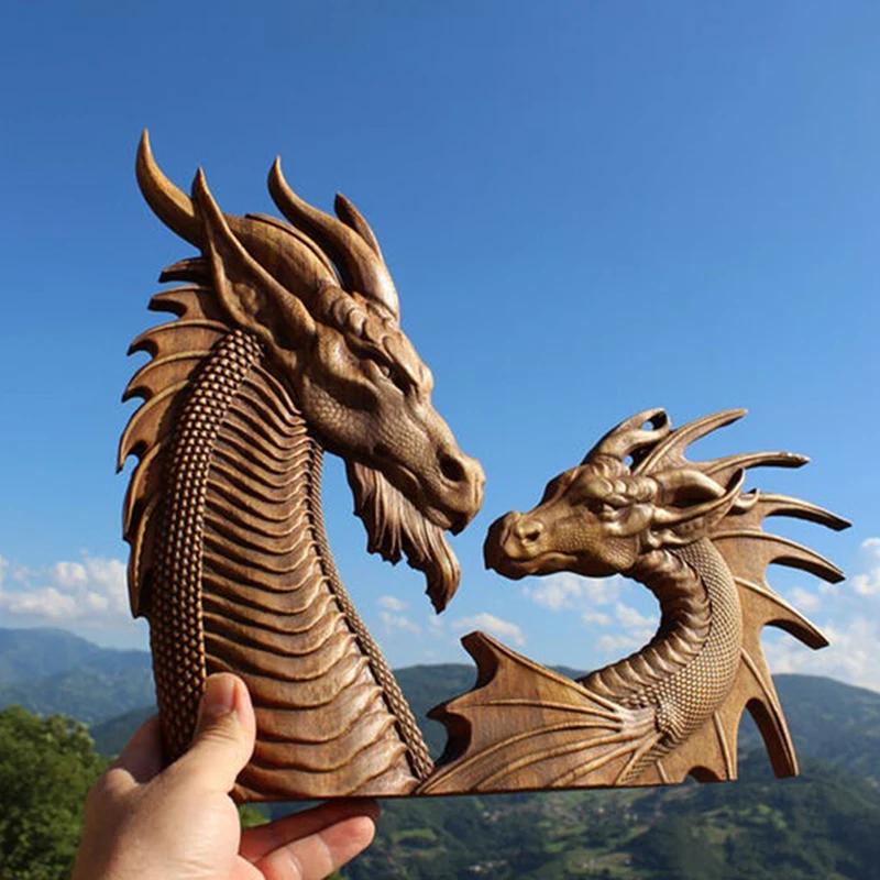 Resin Dragon Statues Dragon Figures Art Garden Decoration Fantasy Animal Sculptures Ornaments For Patio Front Lawn Garden Decor