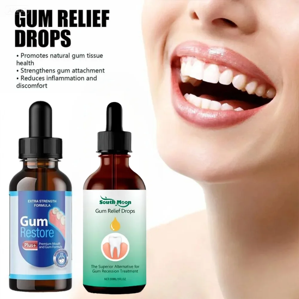 Gum Repair Drops Relieve Receding Gum Promotes Natural Gum Tissue Health Repair Strong Teeth Strengthen Gums Dental Care