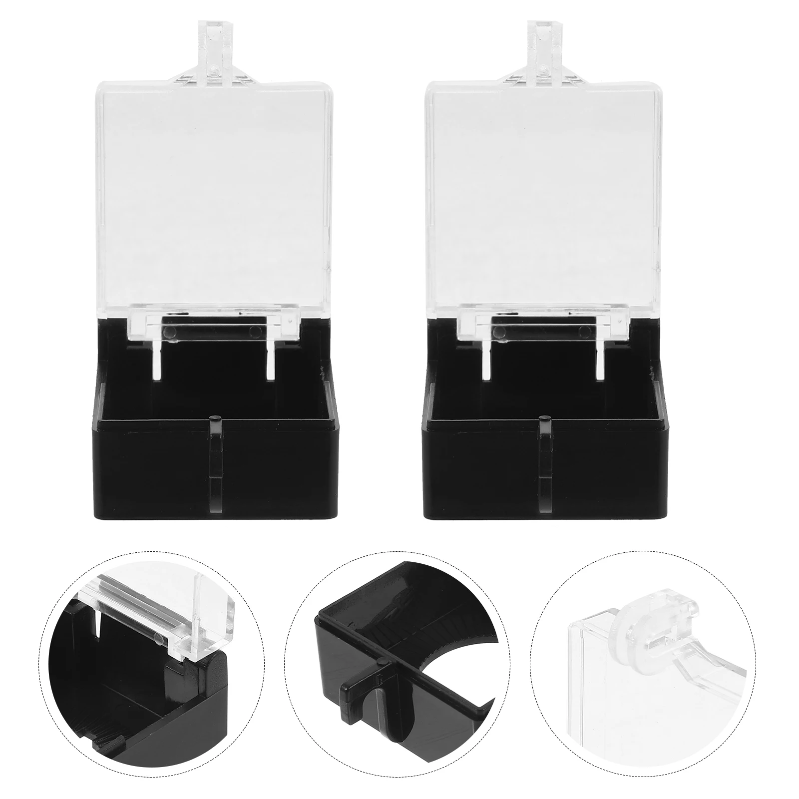 

2pcs Emergency Stop Button Cover Protective Switch Guard Push Button Cap Dustproof Waterproof PC Latching Safety Device