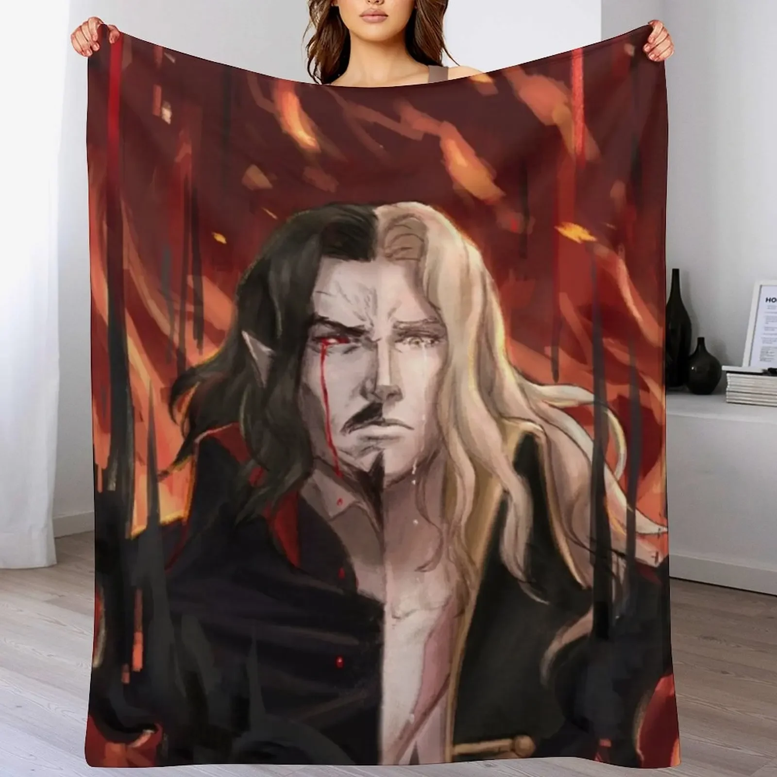 

Castlevania Throw Blanket for babies Flannel Fabric Luxury St anime Blankets