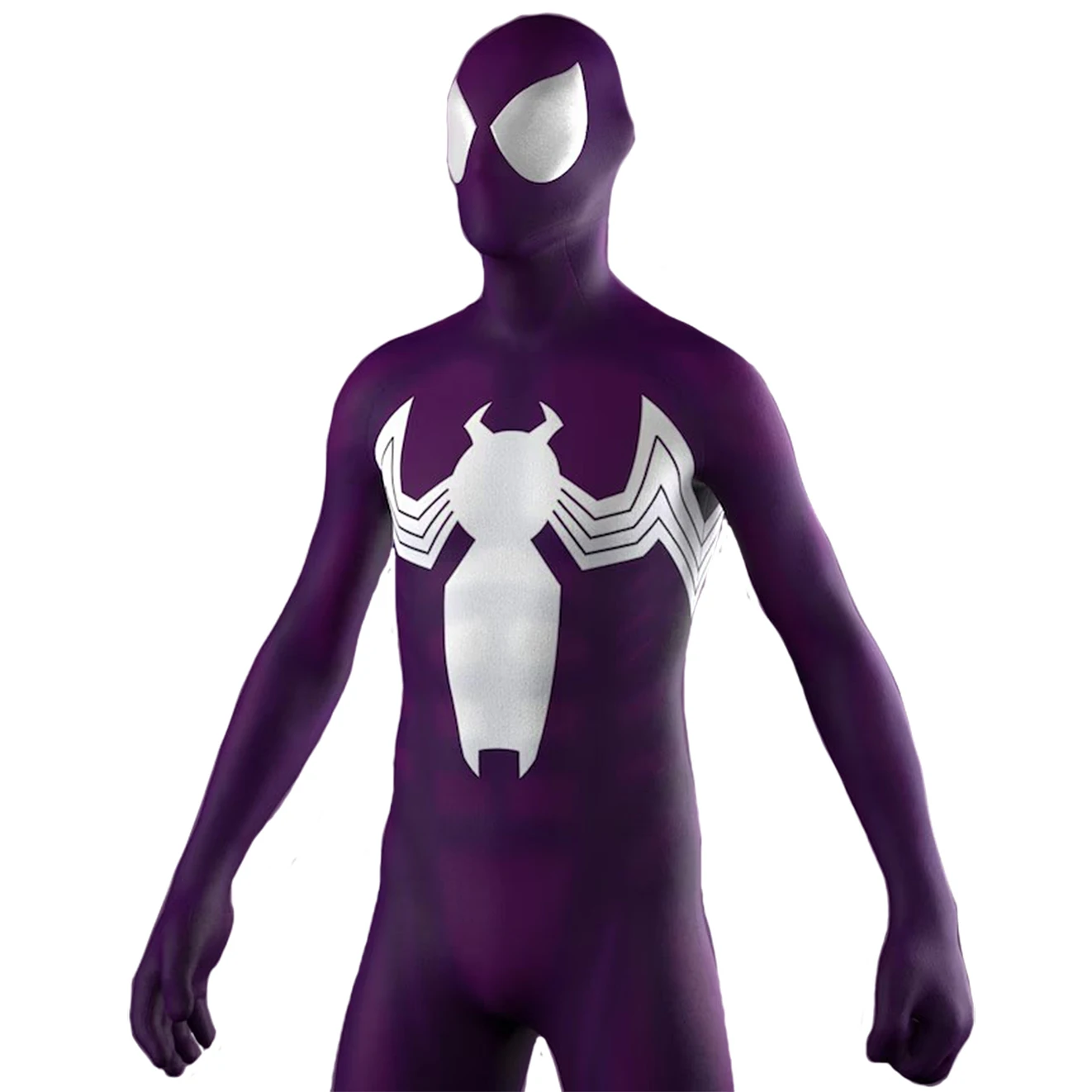 보라색 독 Symbiote 스파이더 맨 코스프레 종합 보라색 의상 3D 인쇄 스판덱스 ZentaiSuits 바디 슈트 할로윈 의상 성인