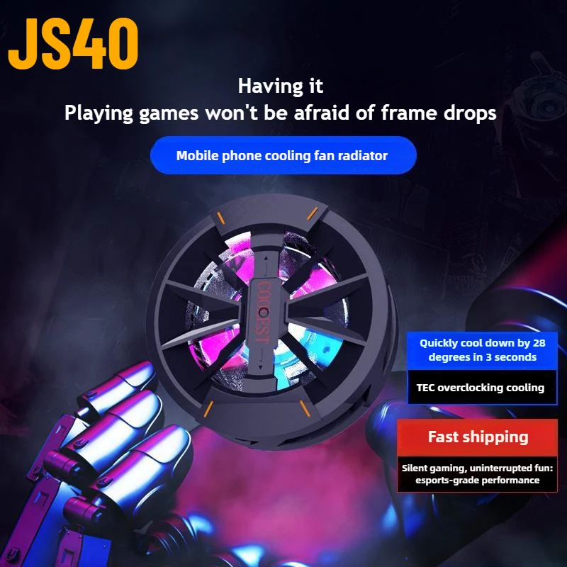 

NEW JS40 Semiconductor Refrigeration Cool Heat Sink Magnetic Cooling Radiator for IPhone IOS Android Universal PUBG Game Cooler