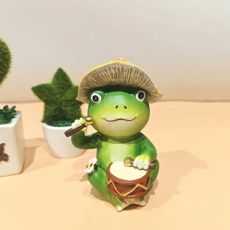 1Pcs Interesting Resin Frog Music Band Set for Indoor Outdoor Garden Decoration Aquarium Flower Pots Living Room Home Decor