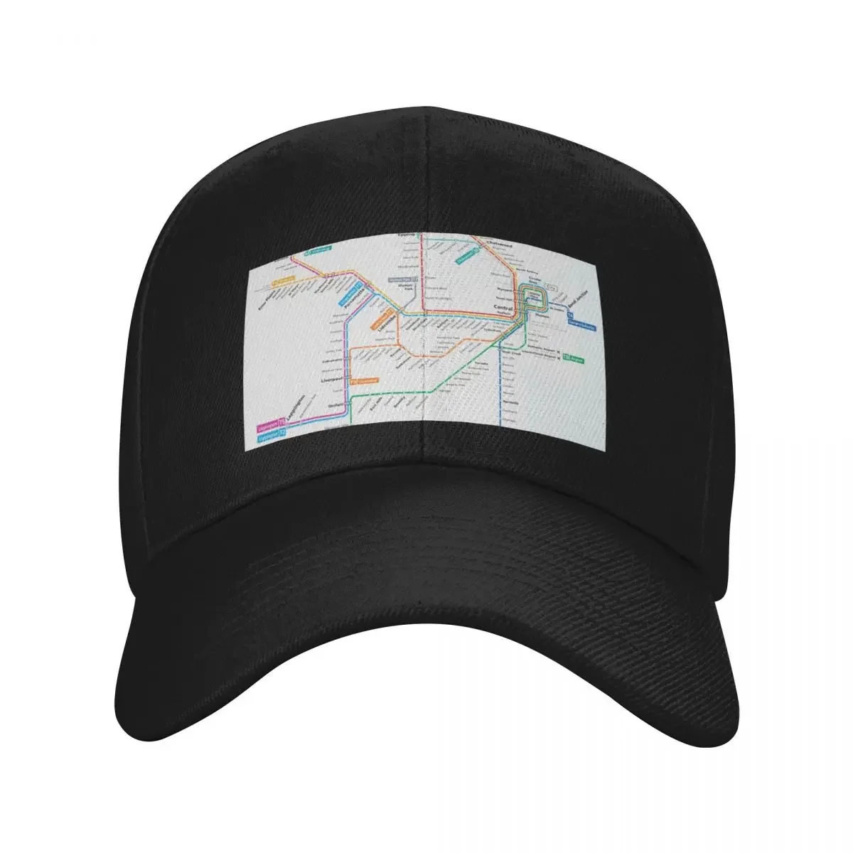 

Sydney Trains Map Baseball Cap Unique hats hard hat Sunhat Woman Hats Men's