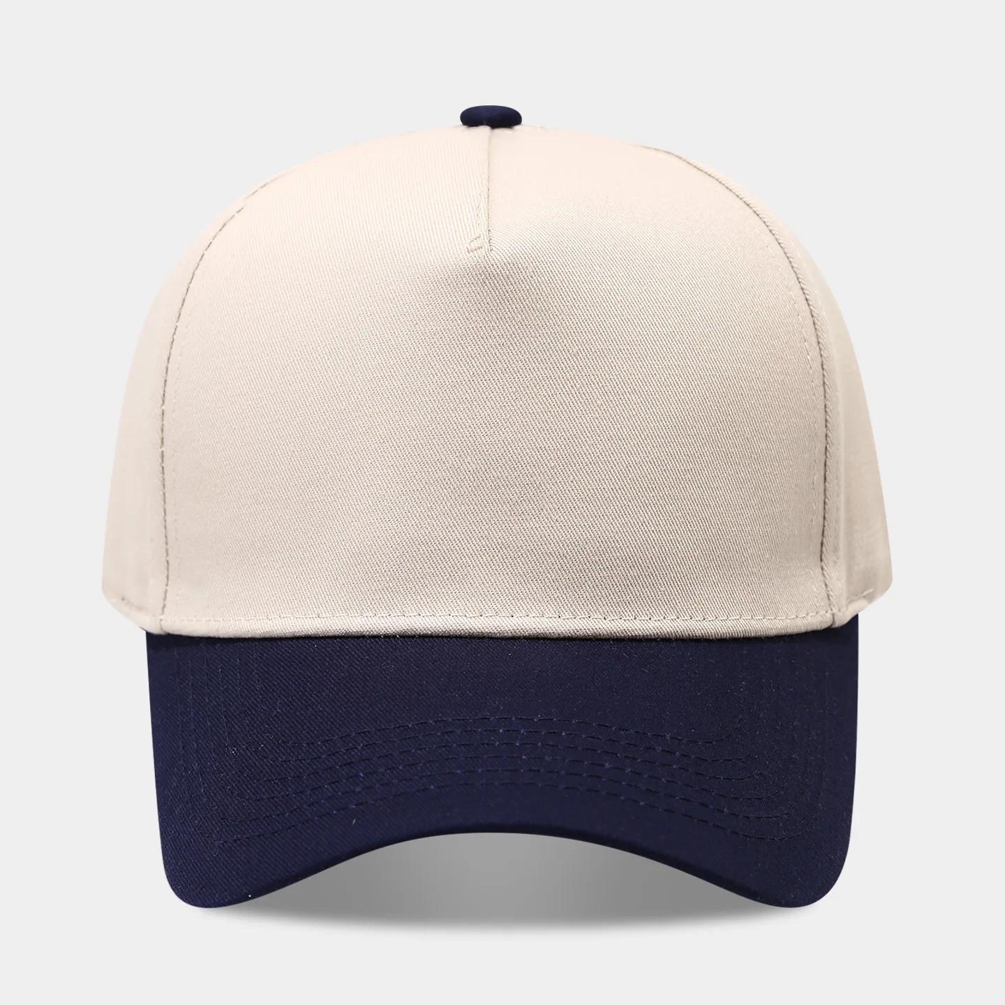 Neue farbblockierte Fünf-Panel-Baseballkappe für Damen, modischer und lässiger Sonnenhut für Herren, LKW-Fahrer-Kappe, trendig und vielseitig – Detail 8