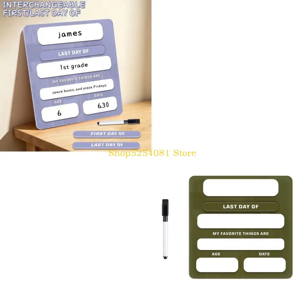 AXYC First and Lasts Day of School Boards First and Lasts Day of School Chalkboard Sign Reusables,Back to School Boards with