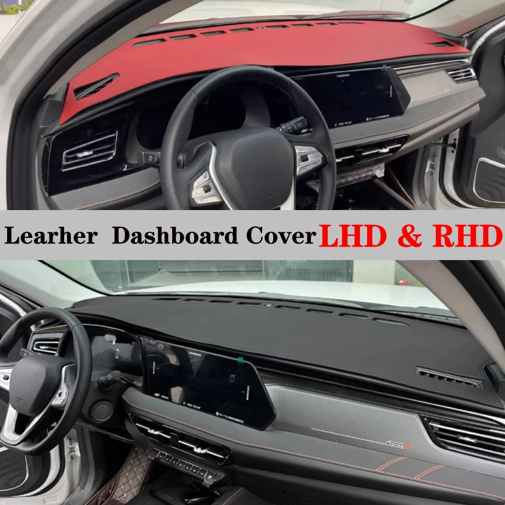 Dashboard Dash Mat Cover PU Leather Pad Protector Carpet Sunshade Anti-UV Car Accessories For CHANGAN OSHAN X7 2022 2023 2024