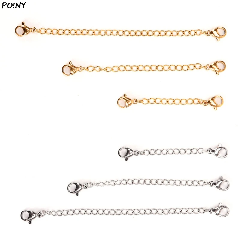 

5/7.5/10cm Tone Extended Extension Tail Chain Lobster Clasps Connector For DIY Jewelry Making Findings Bracelet Necklace