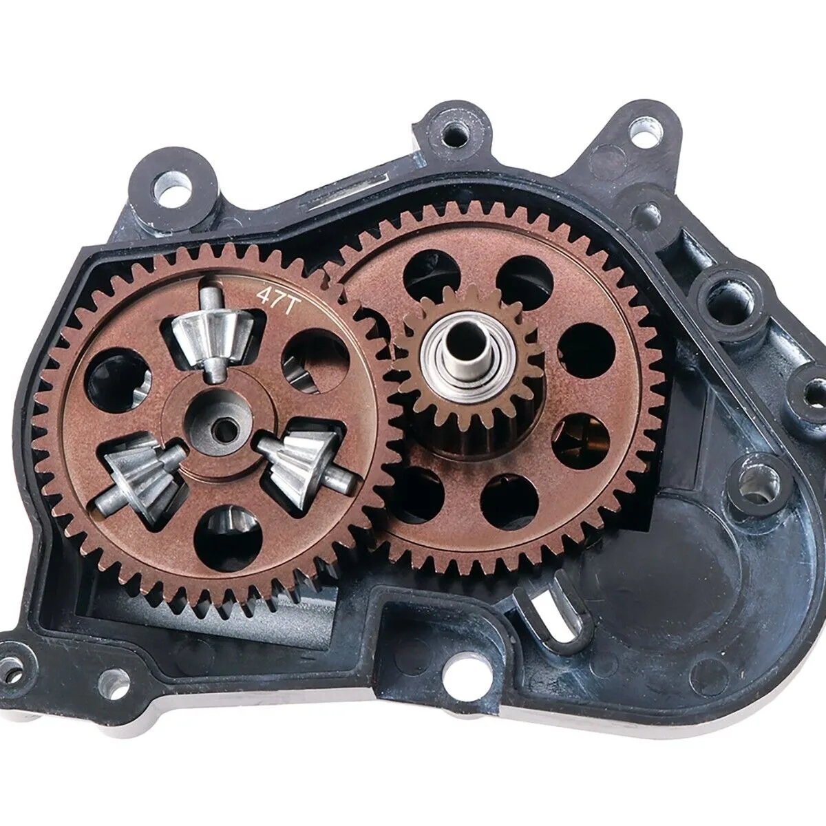 

LCX Racing 1/10 RC Truck Aluminum Rear Transmission Gear Gearbox Gears for Tamiya Hotshot II The Bigwig Upgrades Accessories