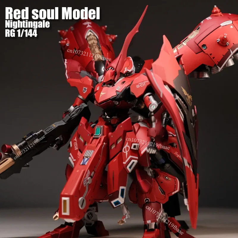 

Модель Red Soul Nightingale RG 1/144 MSN-04-2 NIGHT HAWK SPEC II Сборка Модель Комплект Фигурки Робот Пластиковая Модель Игрушка Подарок