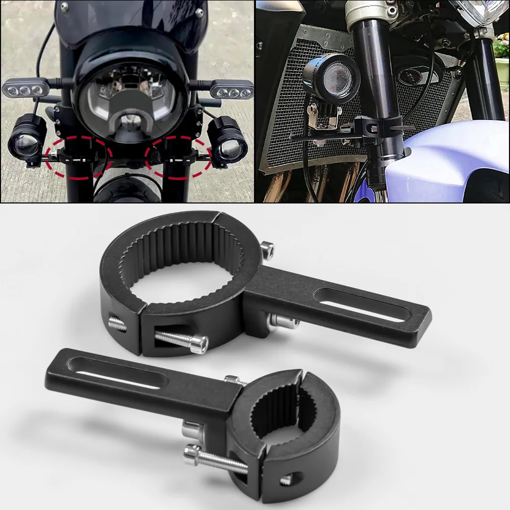 Adjustable Motorcycle light bracket Spotlight Mount Bracket Fog Light Auxiliary Lamp Bumper Holder Motorcycle Accessories