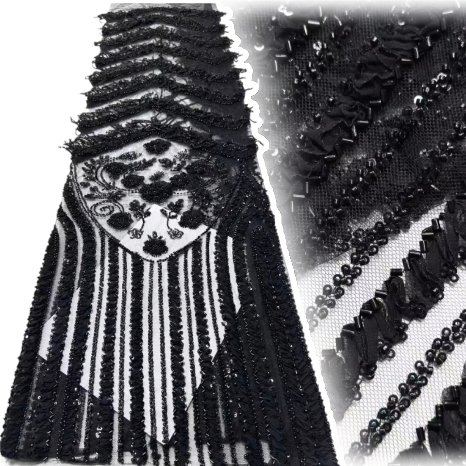 

3D кружевная ткань с блестками, вышивка бисером, нигерийская свадебная ткань для жениха, высокое качество, французский тюль, кружевная ткань для свадебной вечеринки CC1826