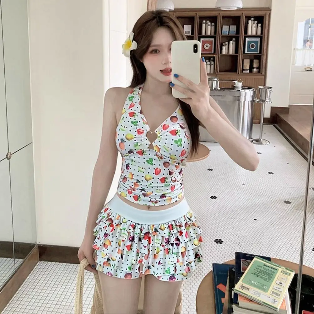 2pcs Fashion High Waisted Bikini Sets for Women Tummy Control Sweet Swimsuits Comfortable Sexy Swim Skorts Summer Season