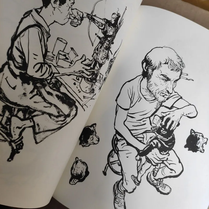 2024 Sketch Line Drawing English Version Book Korean Sketch Master Kim Jung-gi's Sketchbook