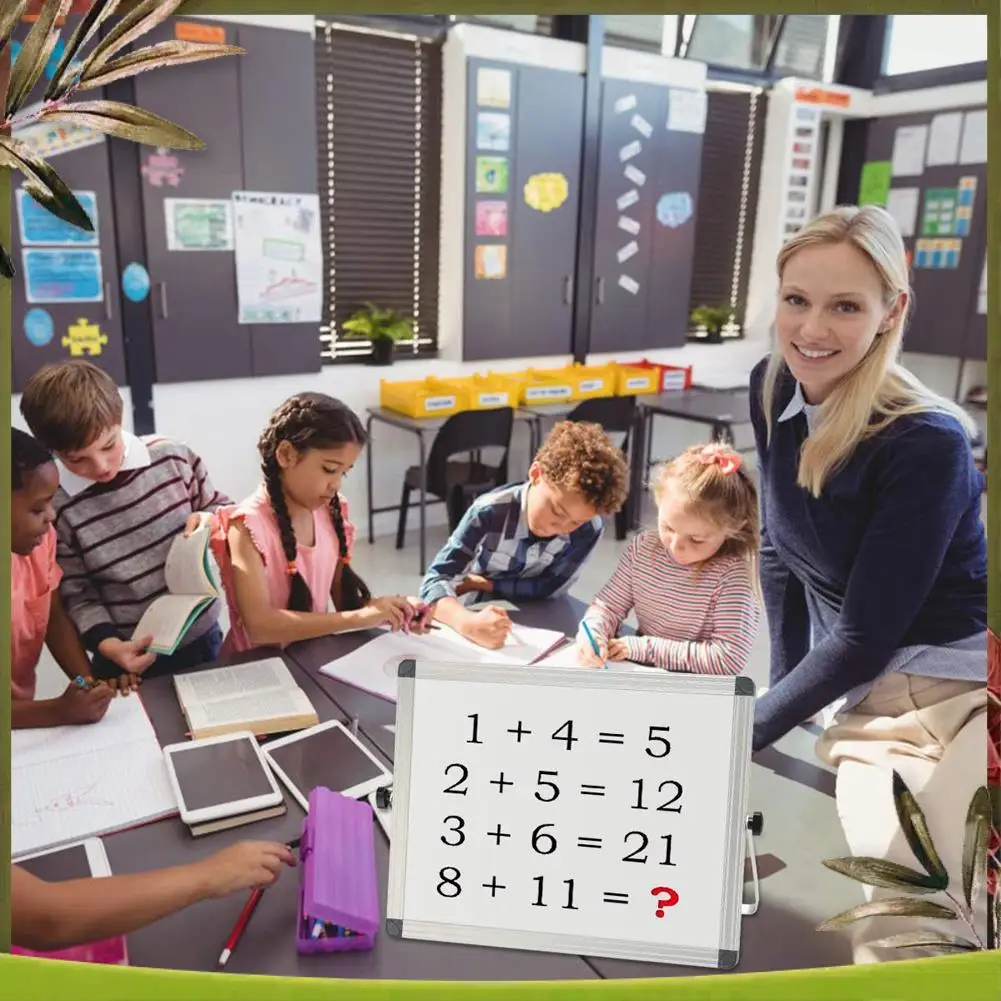 ABDW-2X Small Desktop Dry Erase Board Portable Small Magnetic Double Sided Whiteboard Easel