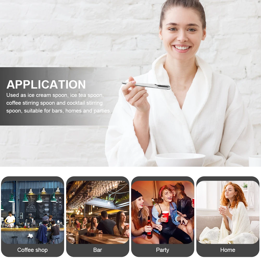 

6Pcs Mini Coffee Spoons Stainless Steel Espresso Dessert Spoon Tea Sugar Stirring Small Food Spoon Espresso Mini Spoons