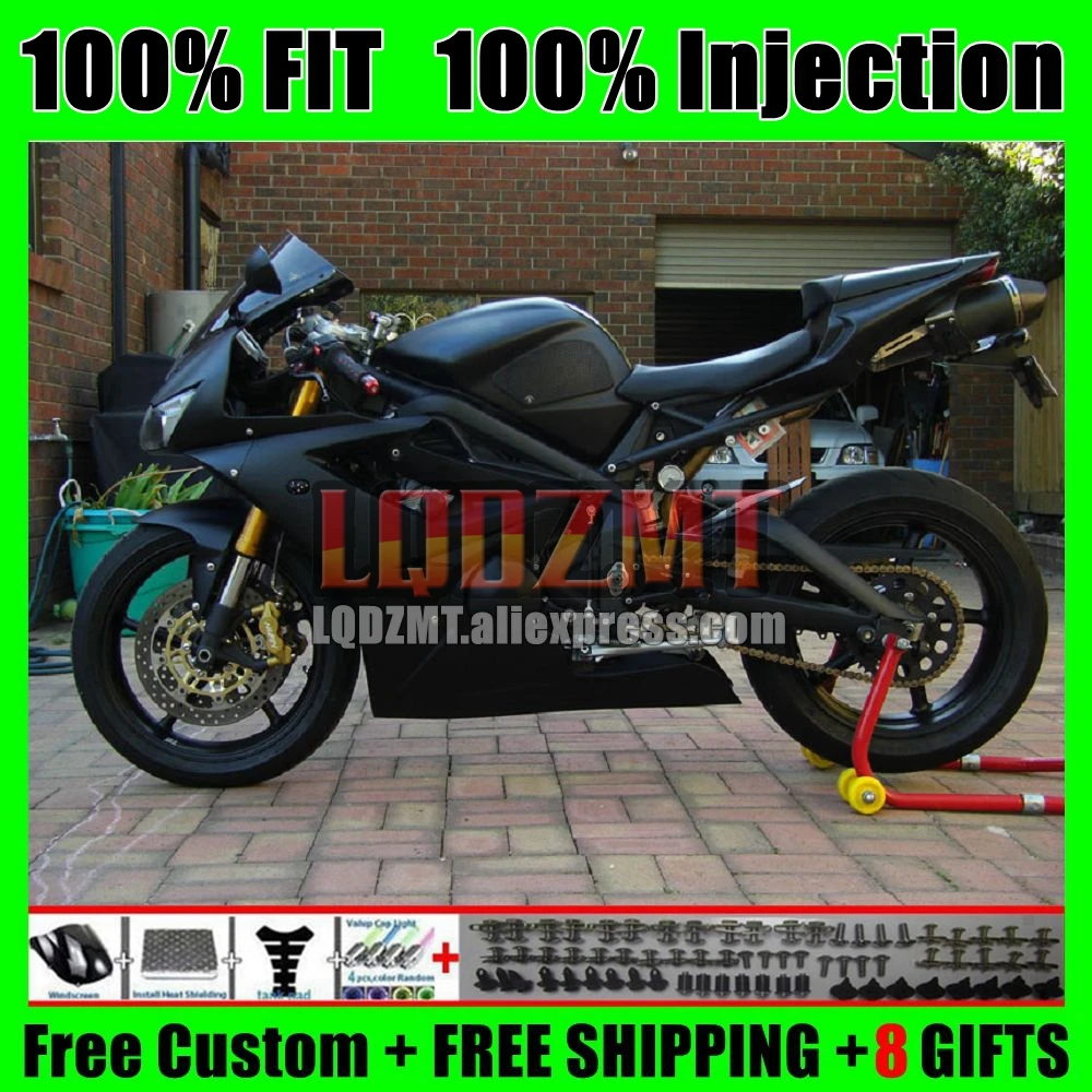 Injection Body For Triumph Daytona 675 CC 09 10 11 12 09-12 119No.105 Daytona675 2009 2010 2011 2012 OEM Matte Black Fairing Kit