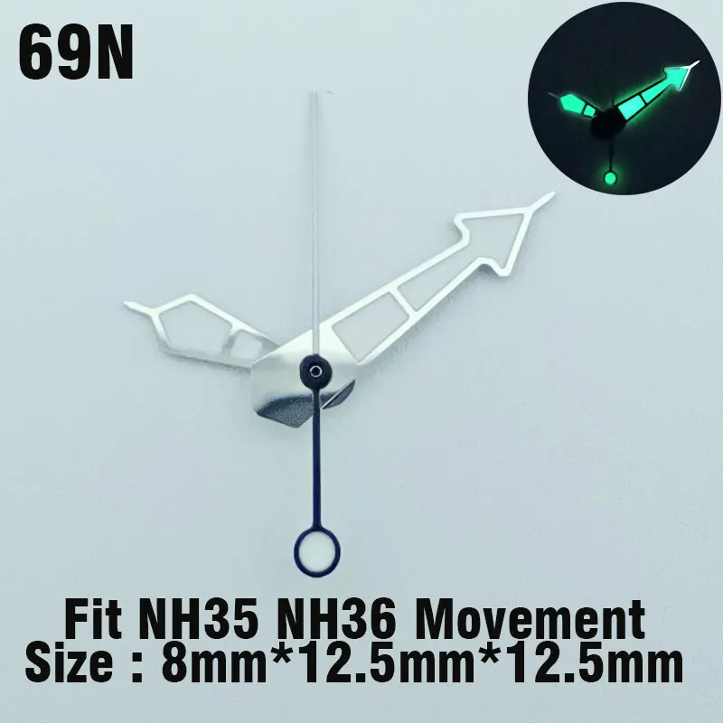 Super Lume Watch Hands Green C3 Luminous Watch Pointer Fit NH3 Series 34 35 36 Automatic Movement Watch Accessories