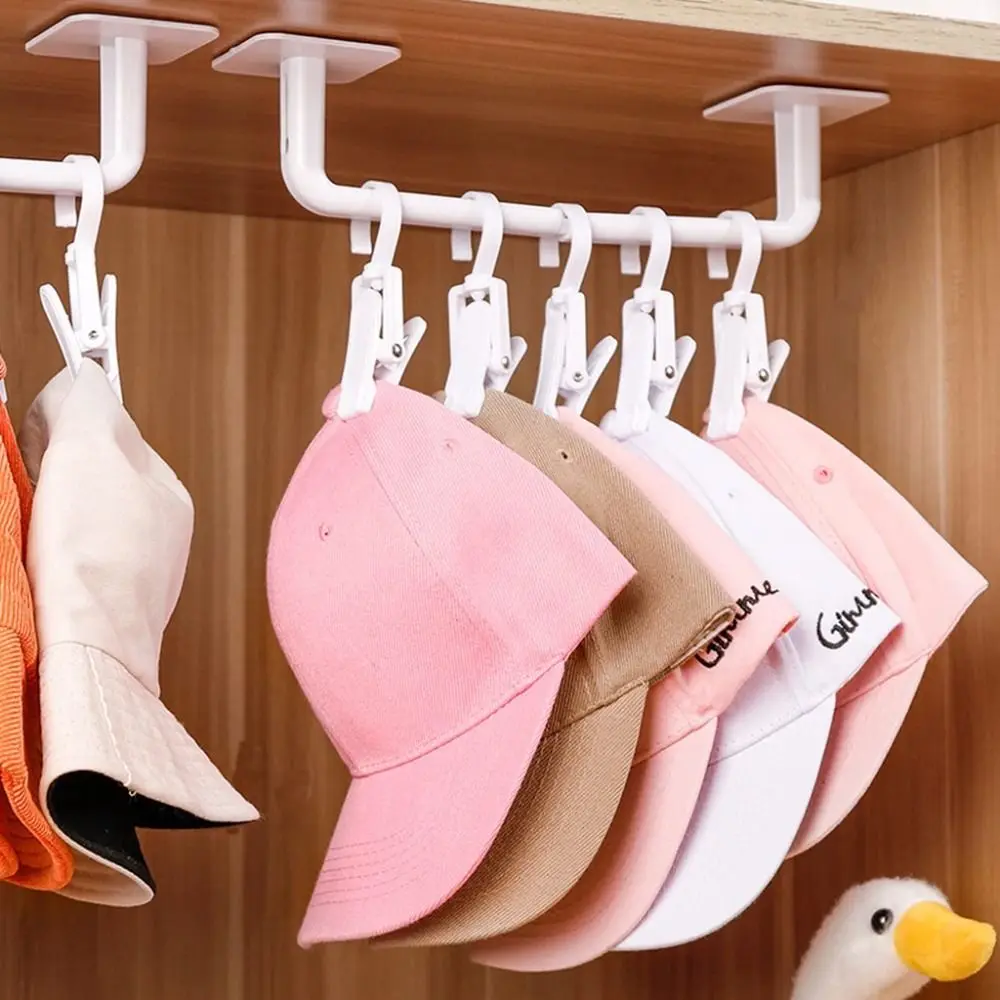 1Pcs Durable Storage Organizer Hat Rack No Drilling Holder Cap Hook Kitchen Wall Adhesive Baseball Cap Hanger for Door Closet