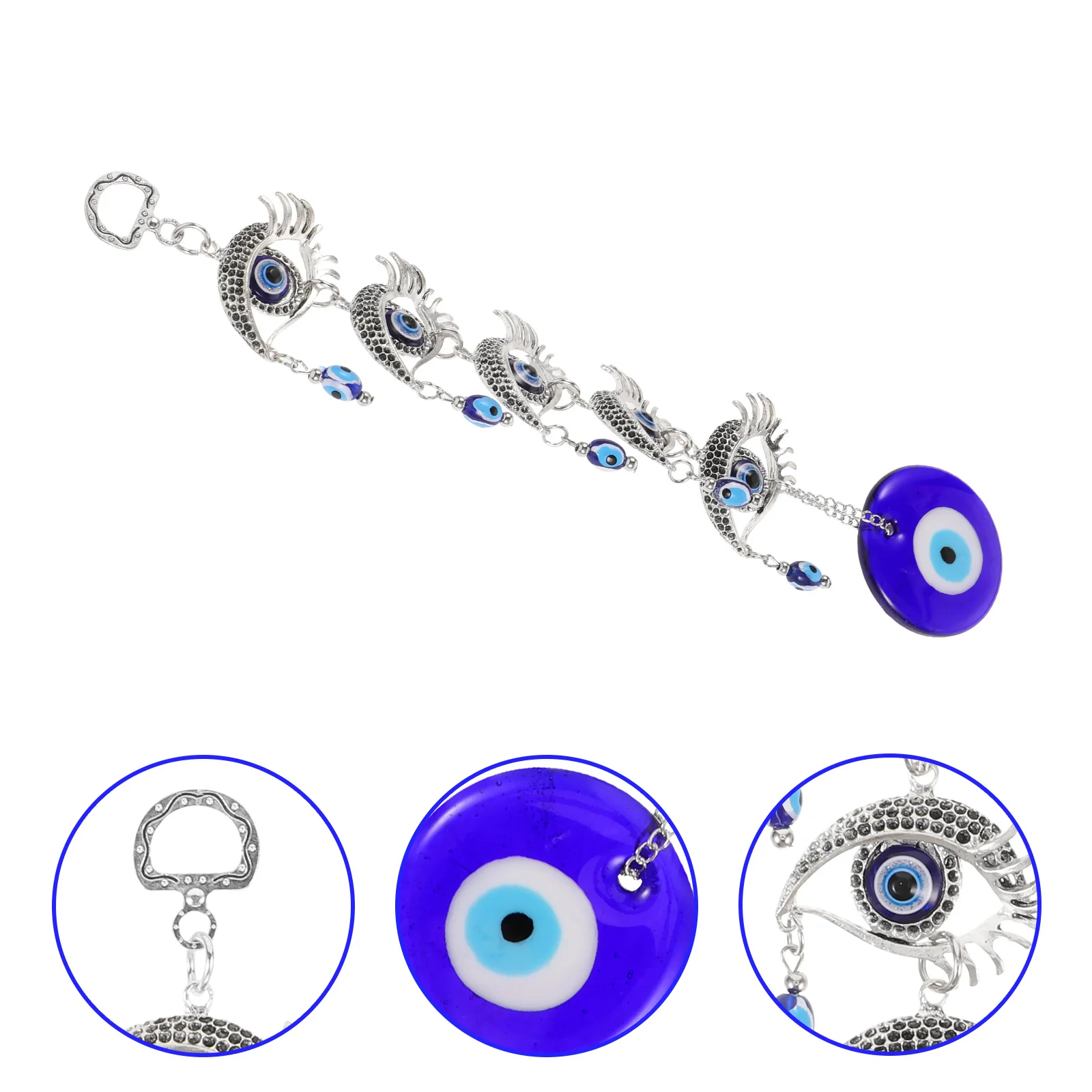 

Evil Hanging Decor Turkish Style Pendant Car Rearview Mirror Hanging Rope Easy Installation Evil Eye Charms