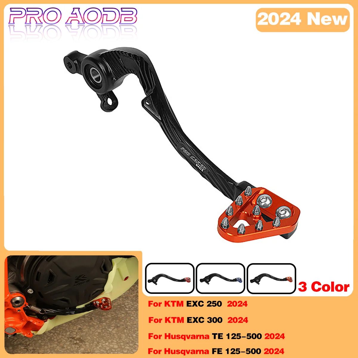 

2024 New Motocross Accessories Adjustable Forged Aluminum Rear Brake Pedal Lever For KTM EXC 250 300 250EXC 300EXC EXC250 EXC300