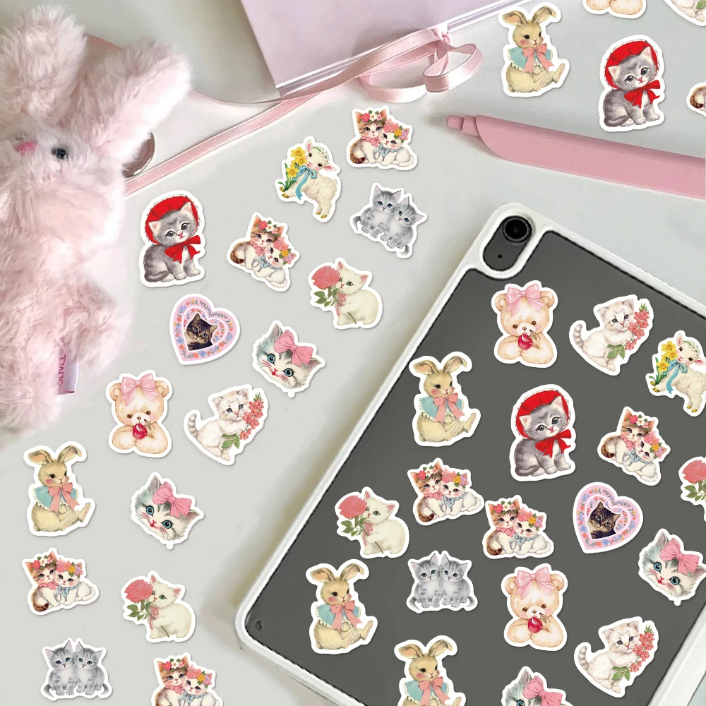 500 قطعة من ملصقات الختم لتزيين جرافيتي على شكل حيوانات عتيقة، ملصقات جيتار للتزلج بنمط صغير #6