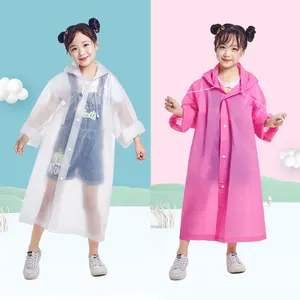 Transparent impermeable rainchoat set for children, thick ranchoat for camping, walks, non-scarce, EVA, high quality, boys and girls 6 MAIN SALES CHILD RAIN CAPA - №3