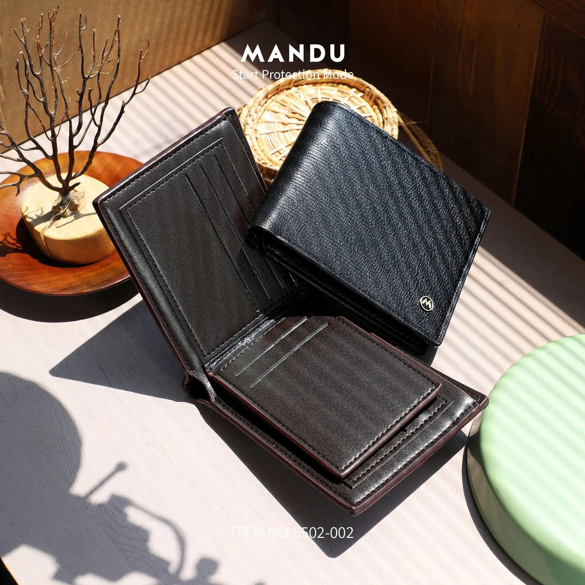 

Мужской повседневный двойной короткий горизонтальный многофункциональный деловой кошелек с вкладышами