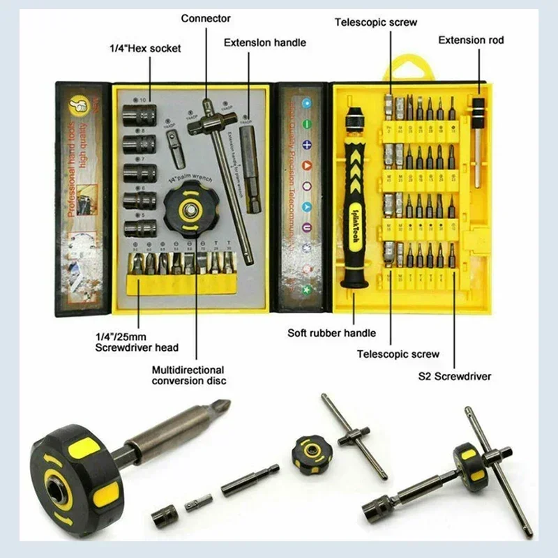 

NEW 47 in 1 Multifunctional Magnets Screwdriver Set Household Socket Tool Home Appliance Repair Tools Phone Repair Tools