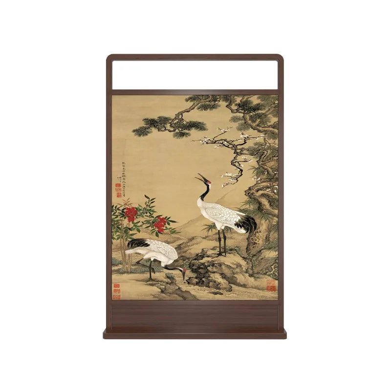 

New Chinese style pine plum double crane picture screen partition wall decoration
