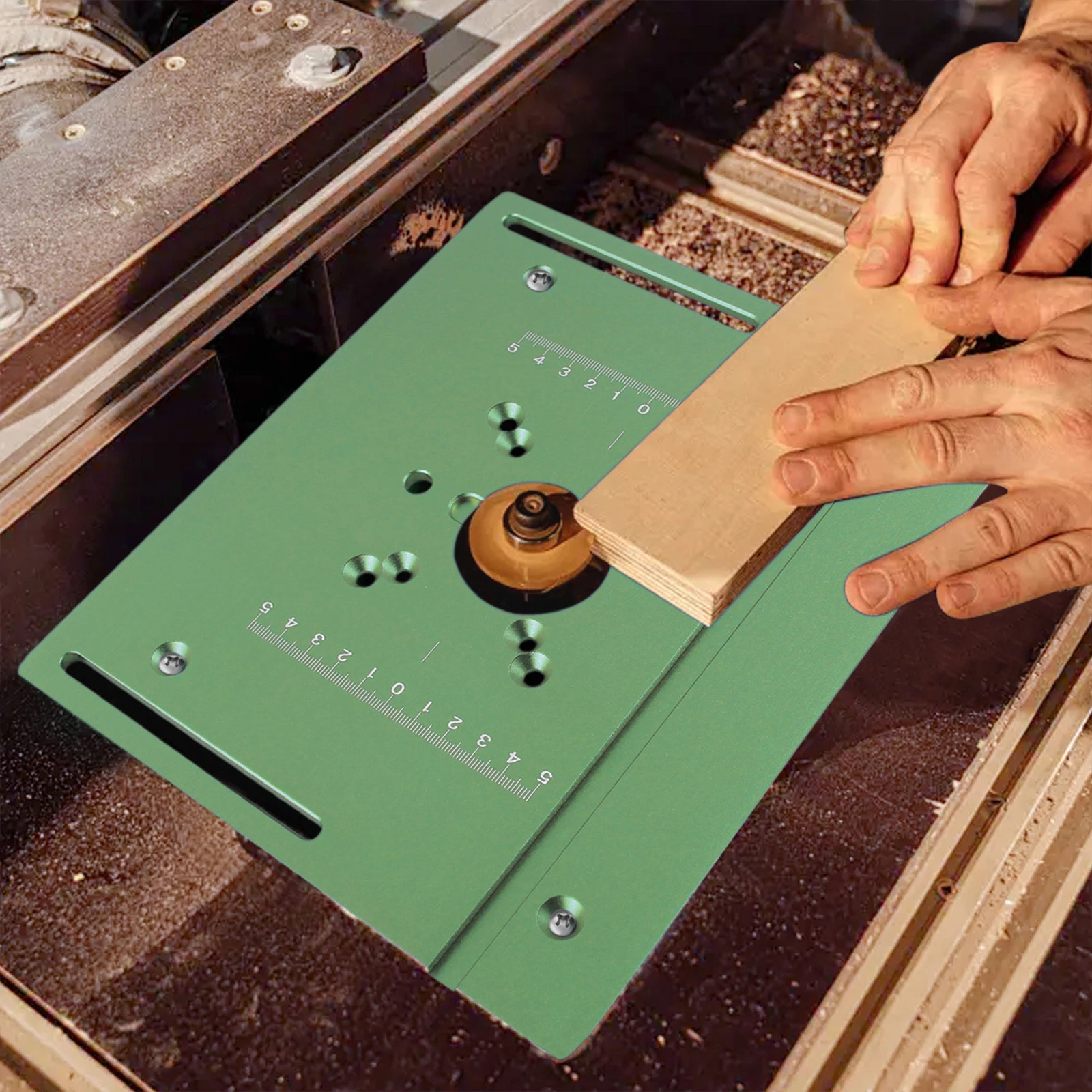 

Aluminium Alloy Router Table Insert Plate Woodworking Benches Router Flip Plate For Multifunctional Trimming Engraving Table