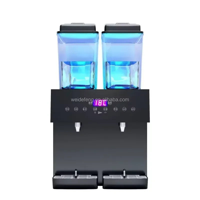 32L Commercial Juice Cooler Intelligent Quantitative Water Dispenser 16Lx2 Two Can Milk Bar Cooling Machine for Beverage Shop