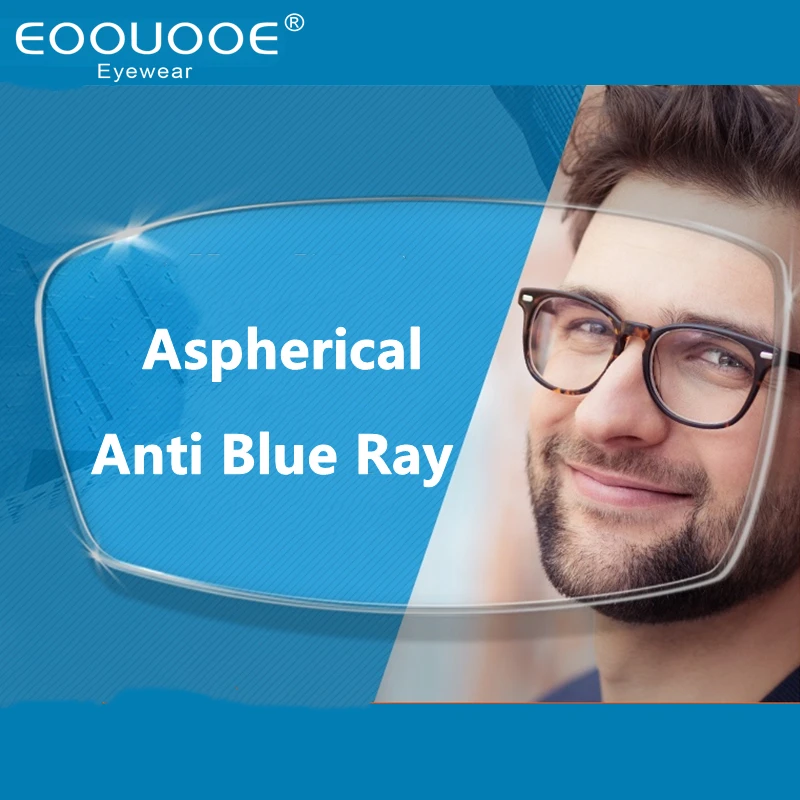 

EOOUOOE 1.61 MR-8 1.67 1.74 Anti-blue Light Myopia, Hyperopia, Astigmatism Computer Protective Lens Coating Super Clear Lens