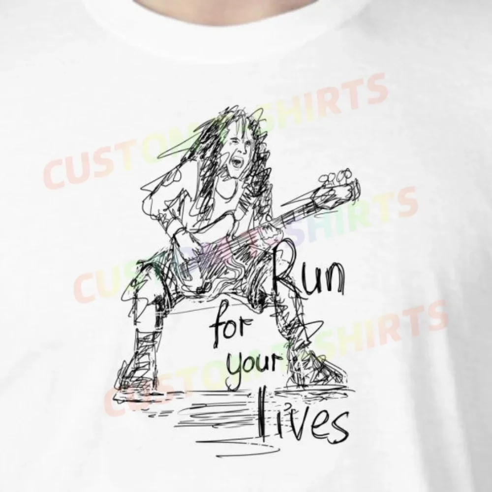 

145 229_Steve_Harris_–_Iron_Maiden Fans' comic-style hand-drawn pattern T-shirts for both men and women in summer