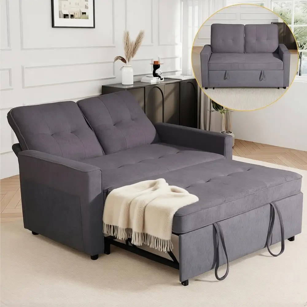 

Раскладной диван-кровать 3-в-1 с USB-портом, откидной спинкой, боковыми карманами, комфортабельный диван-кровать для двоих