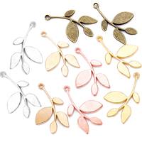 15PCS 24*13mm Metal Alloy 5 Colors Tree Branch Charms Plant Pendant For Jewelry Making DIY Handmade Craft