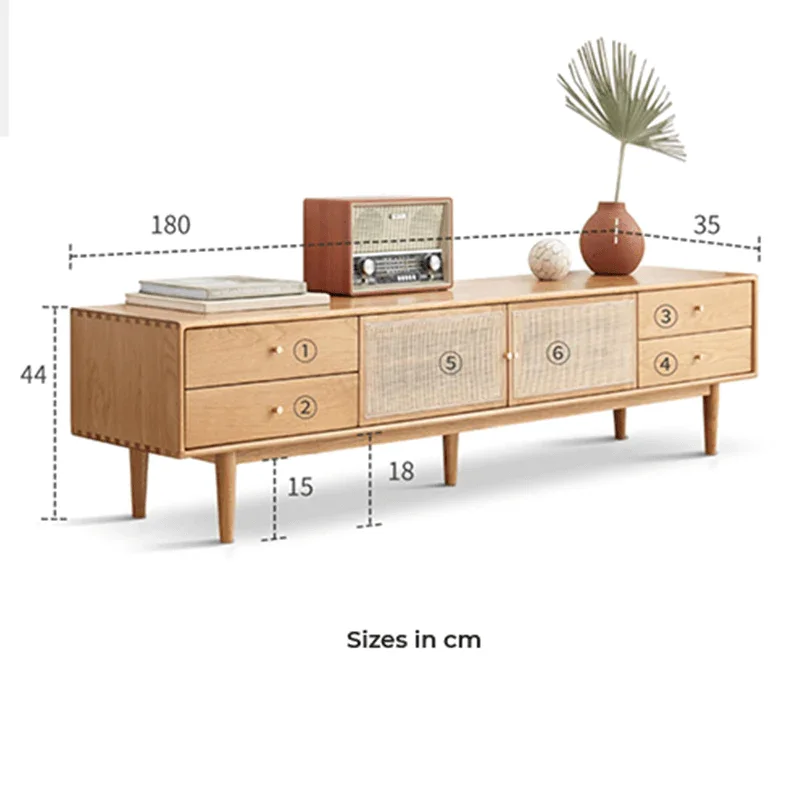 #Wholesale New Collection Rattan Cabinet Living Room Furniture Wooden TV Stand Rattan Cabinet Stand Made in Vietn
