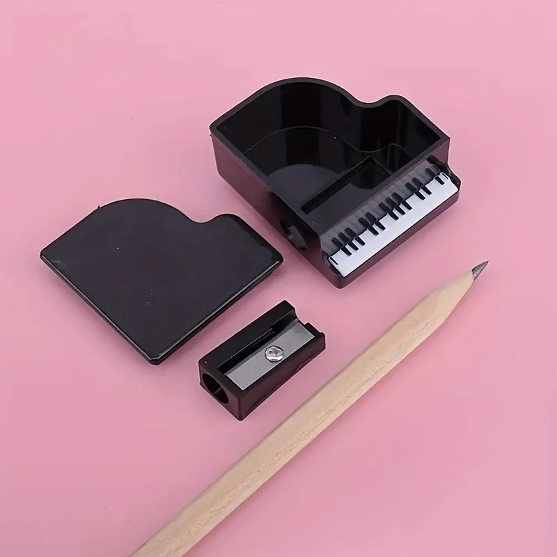 1pc Piano Shaped Pencil Sharpener Creative Music Stationery Gifts For School Office Supplies