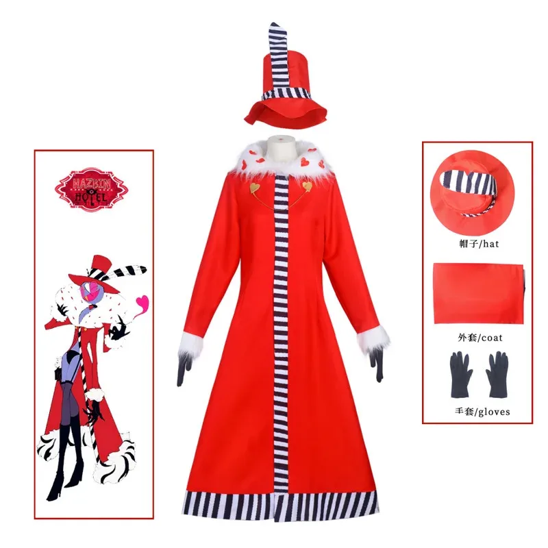 Anime Hazbin Valentino Costume Abbigliamento Hotel Vestito Cosplay Uniforme Vestito quotidiano Festa di Halloween Set unisex cosa;6'x,9;y'
