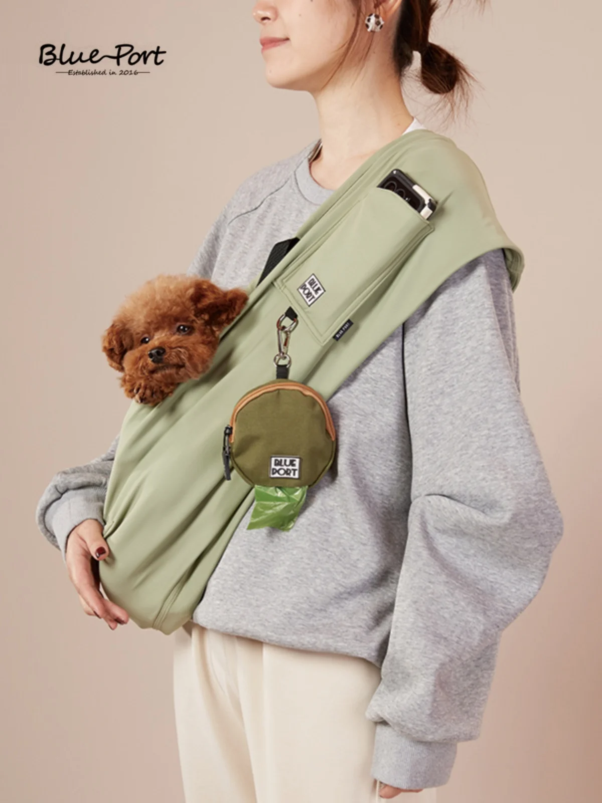 Blueport-Bolso cruzado portátil para mascotas, mochila plegable de moda para perros pequeños y medianos, gatos y perros