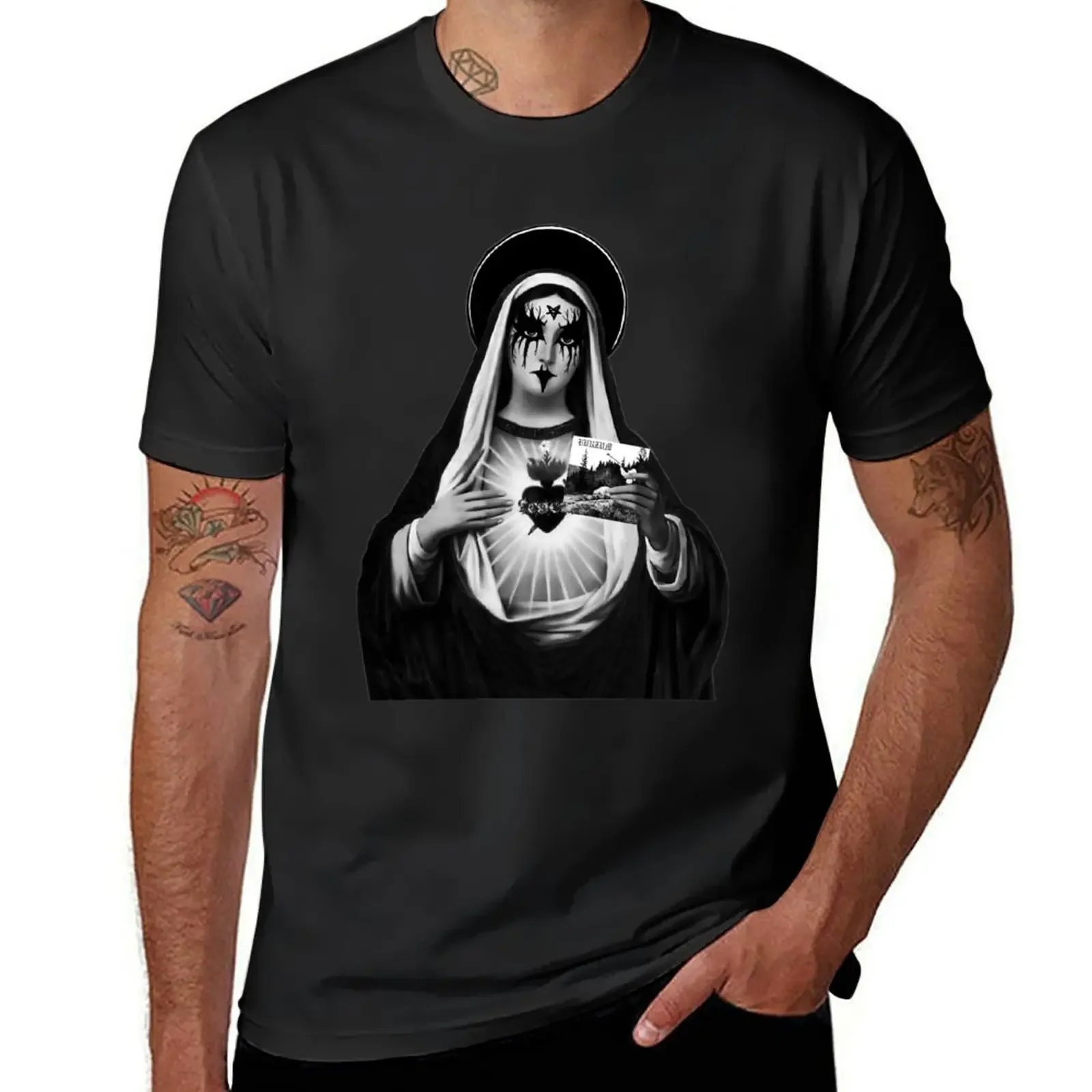 Black Metal Mary T-Shirt boys whites custom shirt mens vintage t shirts