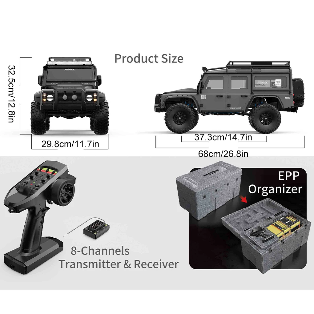 1/8 MJX H8H ブラシレス 3S ALLROCK ディフェンダー クライミング 4WD ブラシレス Electirc RC カー オフロード トラック ロック クローラー 4x4 ドライブ
