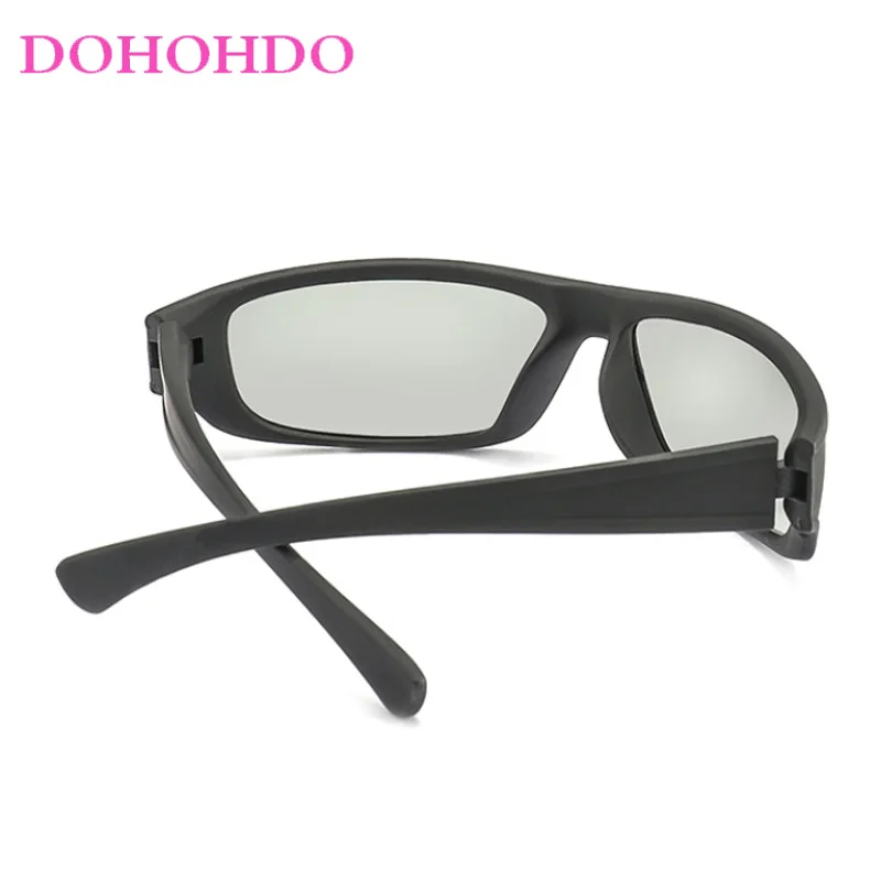 DOHOHDO Photochromic Glasses Polarized Sunglasses Men Discoloration Square Sunglasses Driving Goggles Sport Chameleon Eyewear