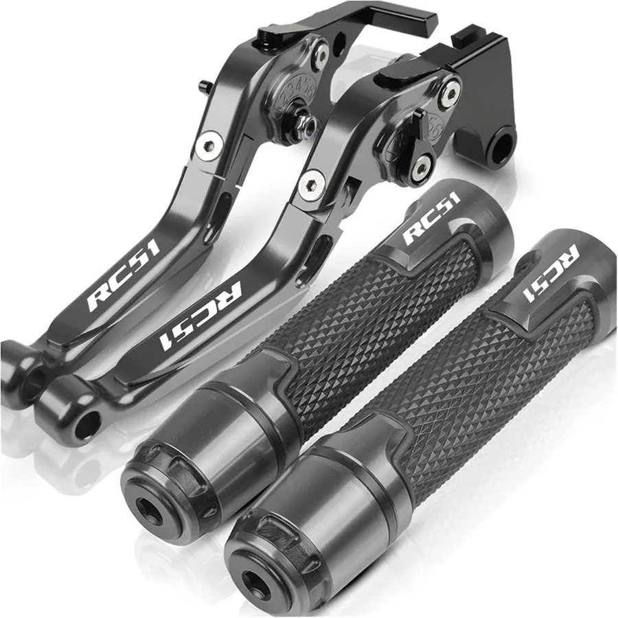 

Adjustable Folding Extendable Motorcycle CNC Accessories with Logo Brake Clutch Levers Handlebar Hand Grips Ends for Honda RC51