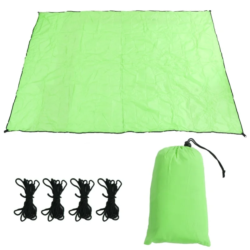 Canopy Canvas Stainless Steel 2x3m Rectangle Canopy With Four Ropes For Courtyard Grassland Garden Green