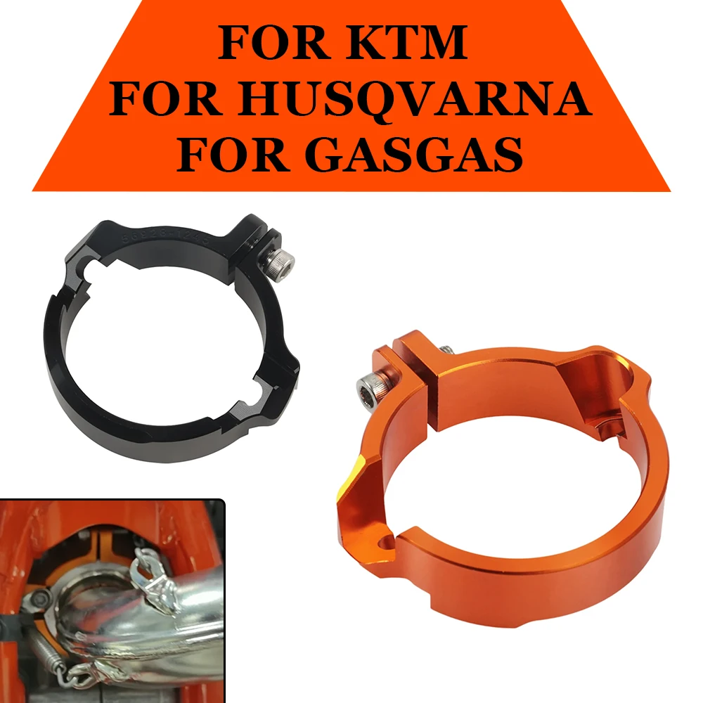 Auspuffendrohr-Schutzklemme mit Flansch für KTM EXC XC SX XCW TPI Six Days 250 300 2017 - 2022, für Husqvarna TE TC TX, GasGas
