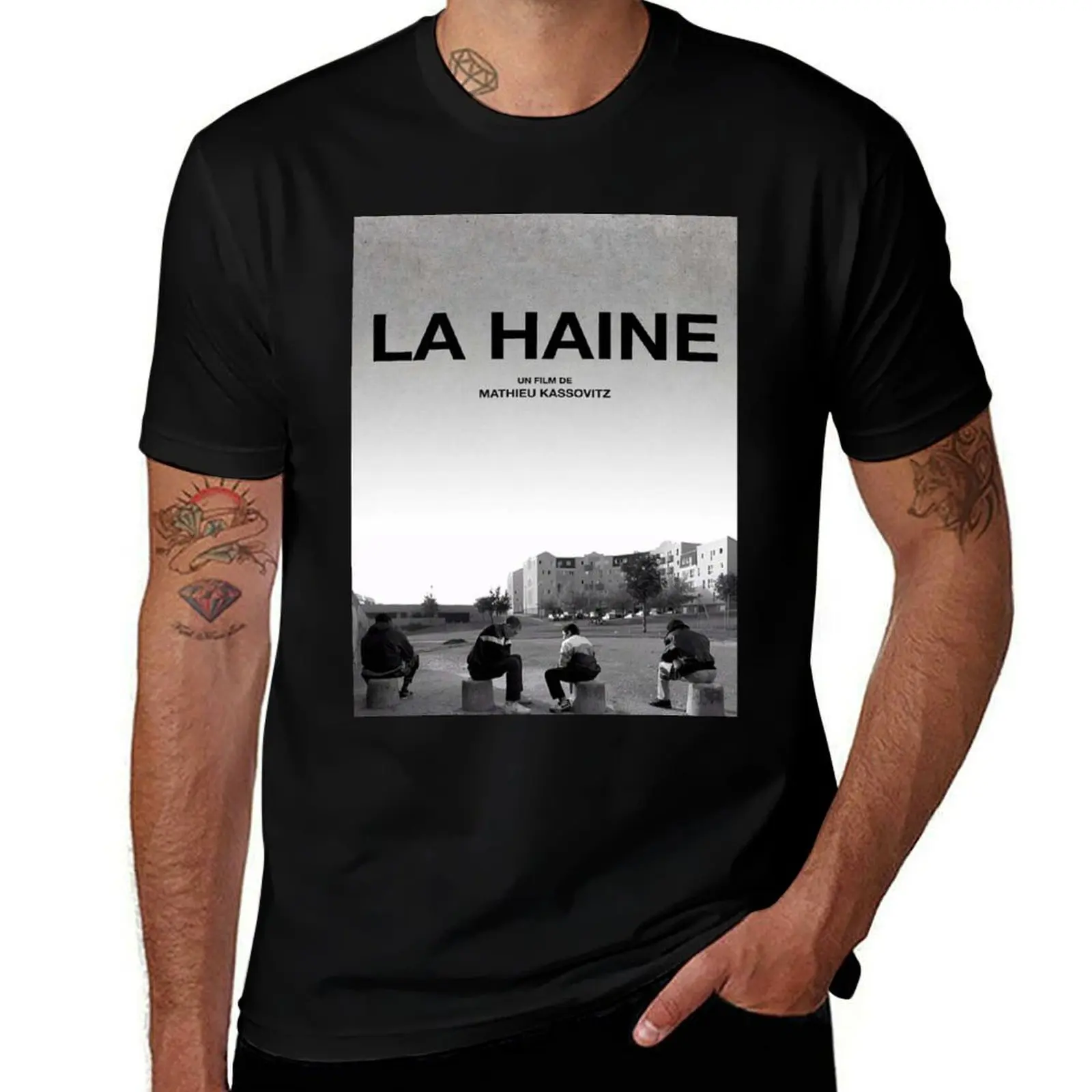 LaHaine - Classic French Film T-Shirt Functional Casual Short Sleeve Tee T-Shirt